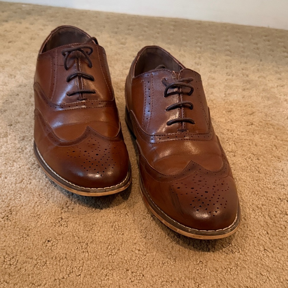Stacy Adams Brown Leather Wingtip Derby Oxfords